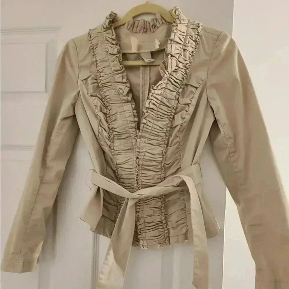 Victorias secret beige belted jacket  - Picture 1 of 3